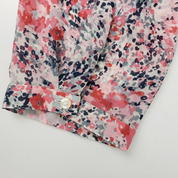 Flowy Charter Club Semi-Sheer Pleat Front Poly Tunic Blouse, 10 - Picture 10 of 12